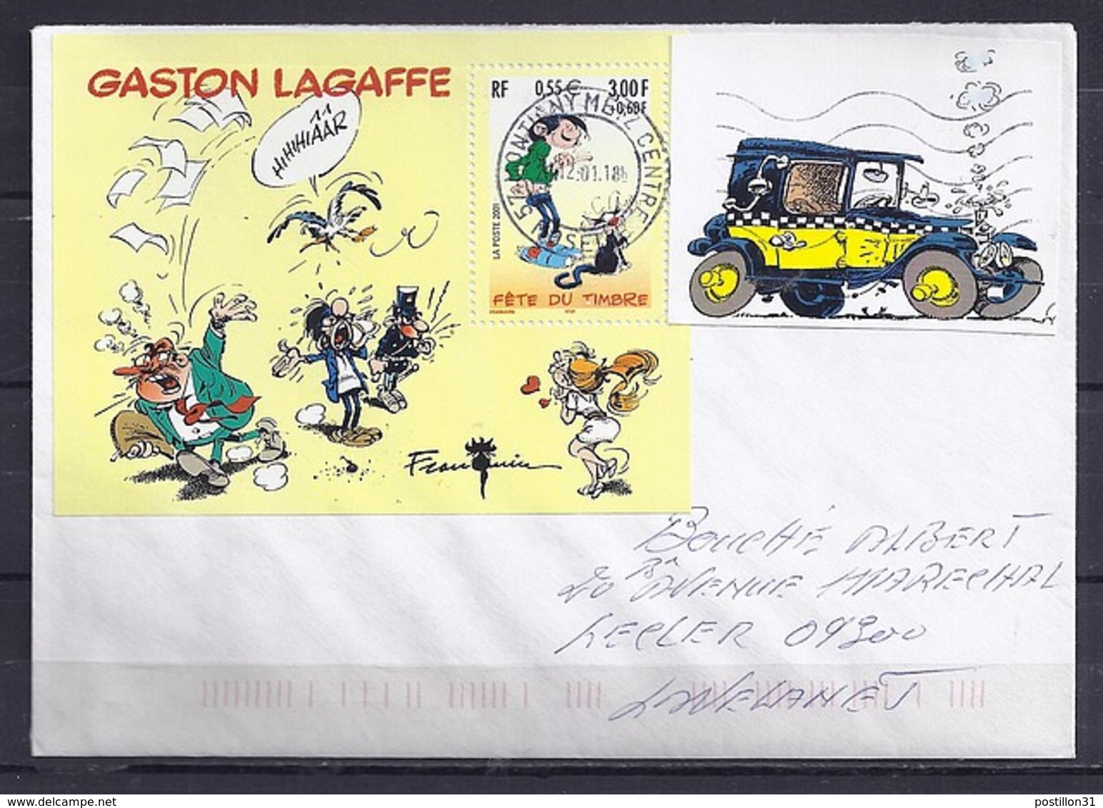 TP N° 3371 BLOC   SUR LETTRE DE 2001 - 1961-....