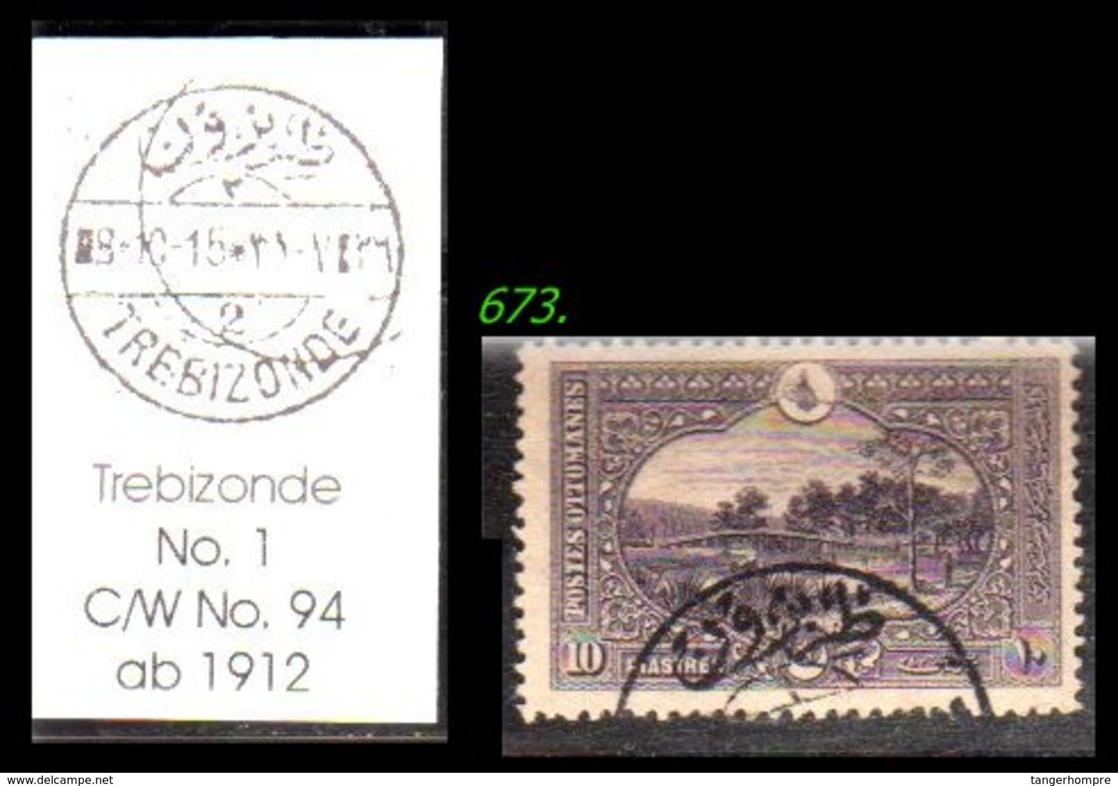 EARLY OTTOMAN SPECIALIZED FOR SPECIALIST, SEE....Stempel - TREBIZONDE - Gebraucht