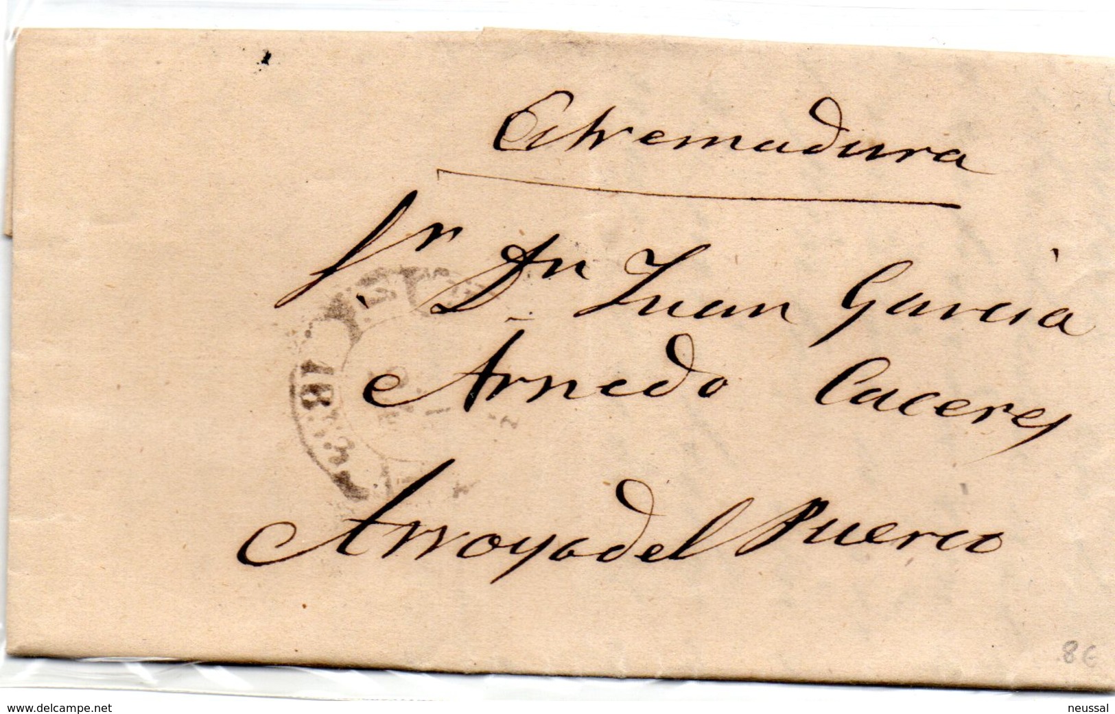 Carta Prefilatelica  Dirigida A Arroyo Del Puerco (caceres) - ...-1850 Vorphilatelie