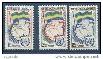 Gabon YT 150 à 152 " Admission Aux Nations-Unies " 1961 Neuf** - Gabon