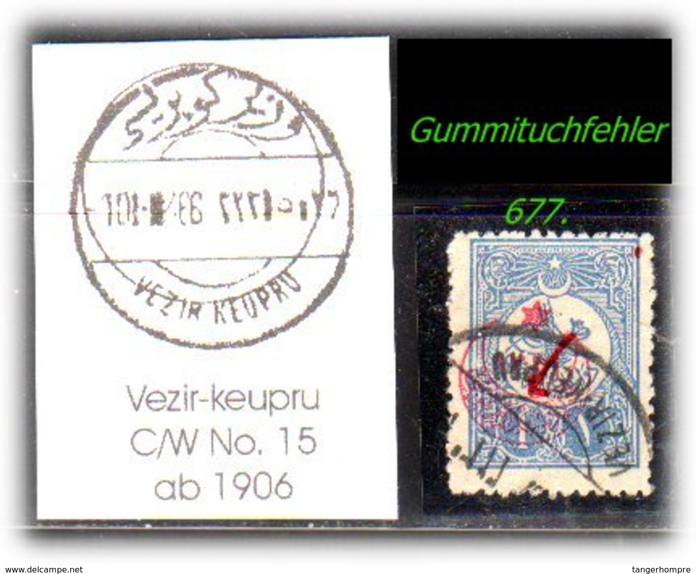 EARLY OTTOMAN SPECIALIZED FOR SPECIALIST, SEE....Stempel - VEZIR-KEUPRU - Gebraucht