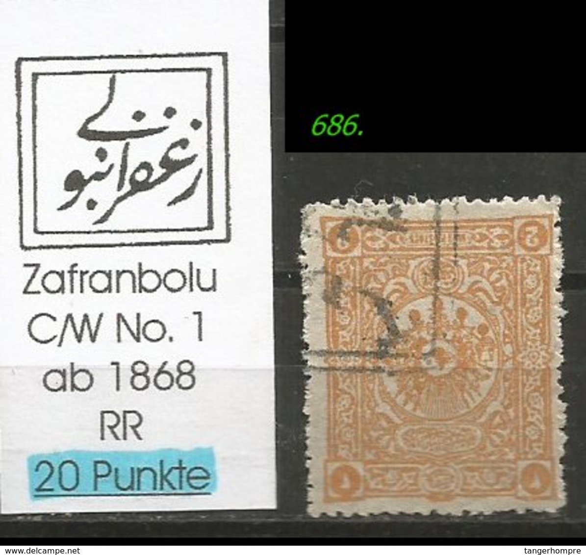 EARLY OTTOMAN SPECIALIZED FOR SPECIALIST, SEE....Stempel - ZAFRANBOULO -RR6 - Gebraucht