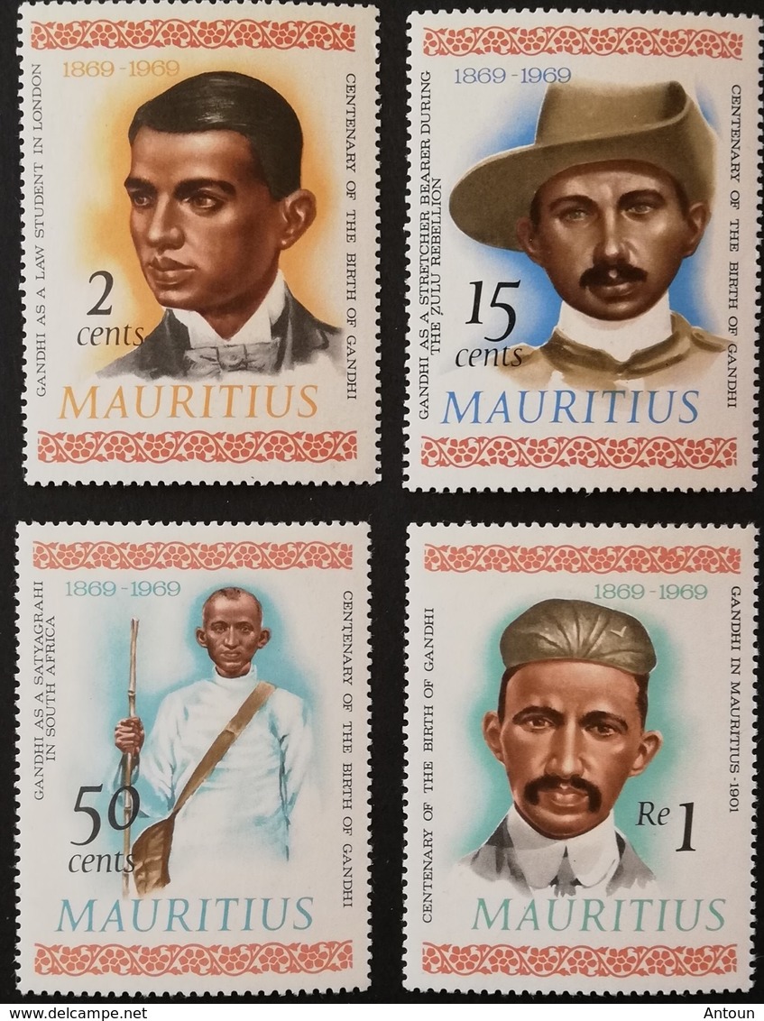 MAURITIUS 1969 Mohandas K. Gandhi LOT - Mauritius (1968-...)