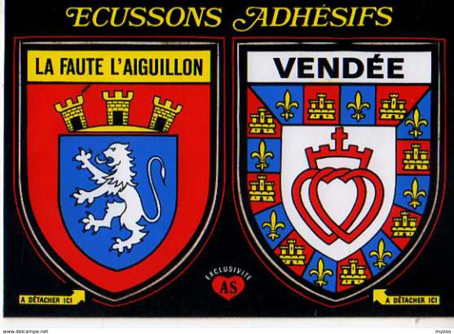 85 Ecussons Adhesifs LA FAUTE L'AIGUILLON Vendee - Autres & Non Classés