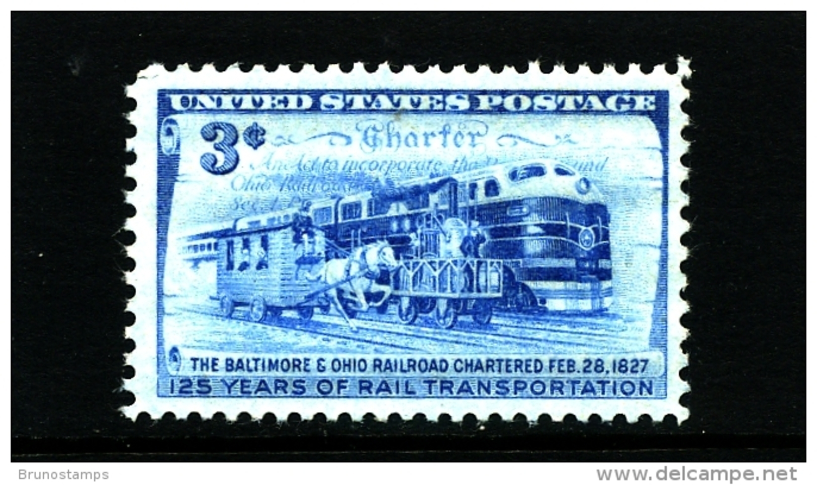 UNITED STATES/USA - 1952  125 YEARS OF RAIL TRANSPORTATION  MINT NH - Nuovi