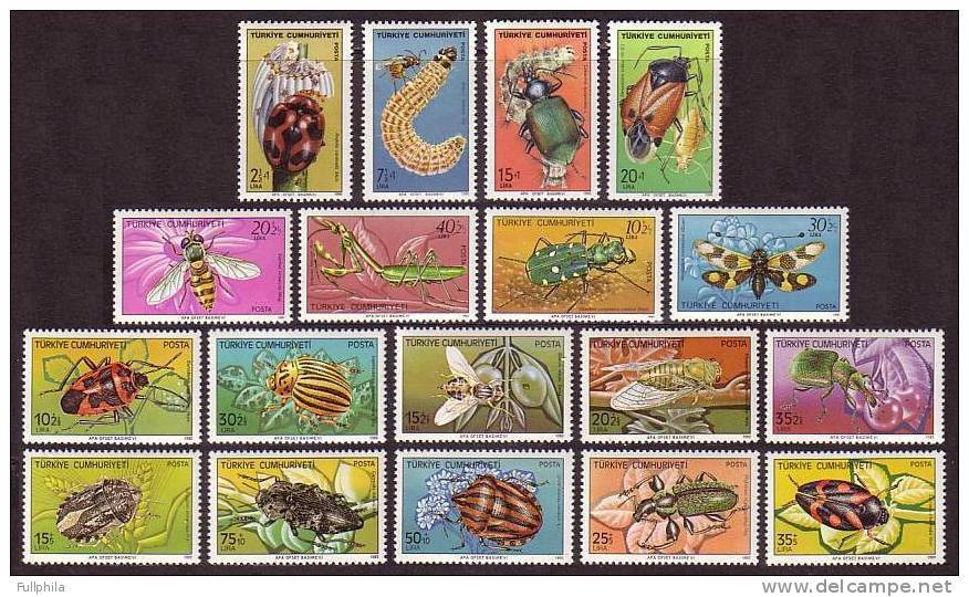 1980-1981-1982-1983 TURKEY INSECTS (4x Complete Sets) MNH ** - Other & Unclassified