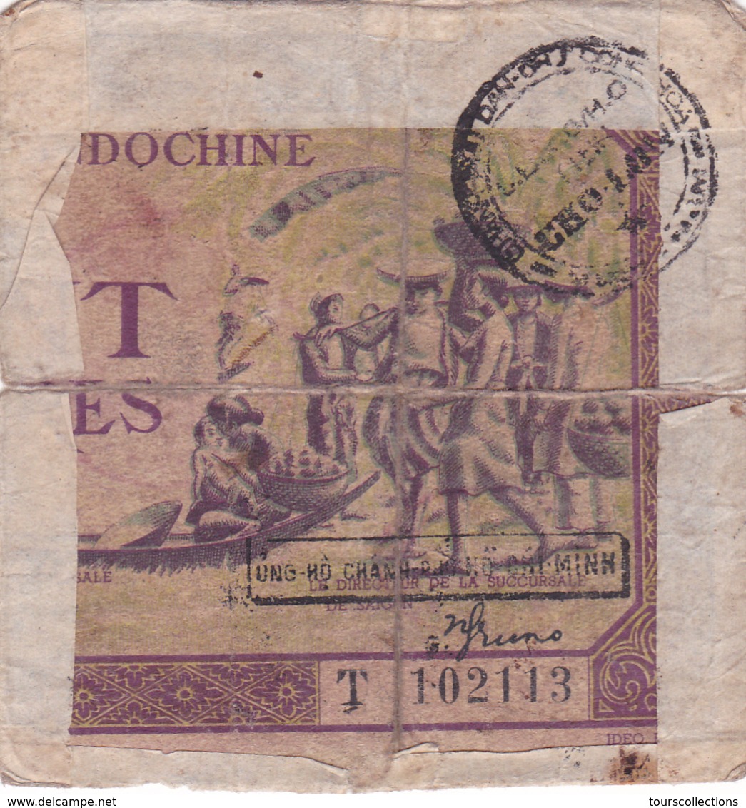 BILLET VIETNAM 50 $ Sur Ancien Billet De 100 Piastres D'Indochine - Viêt-Nam