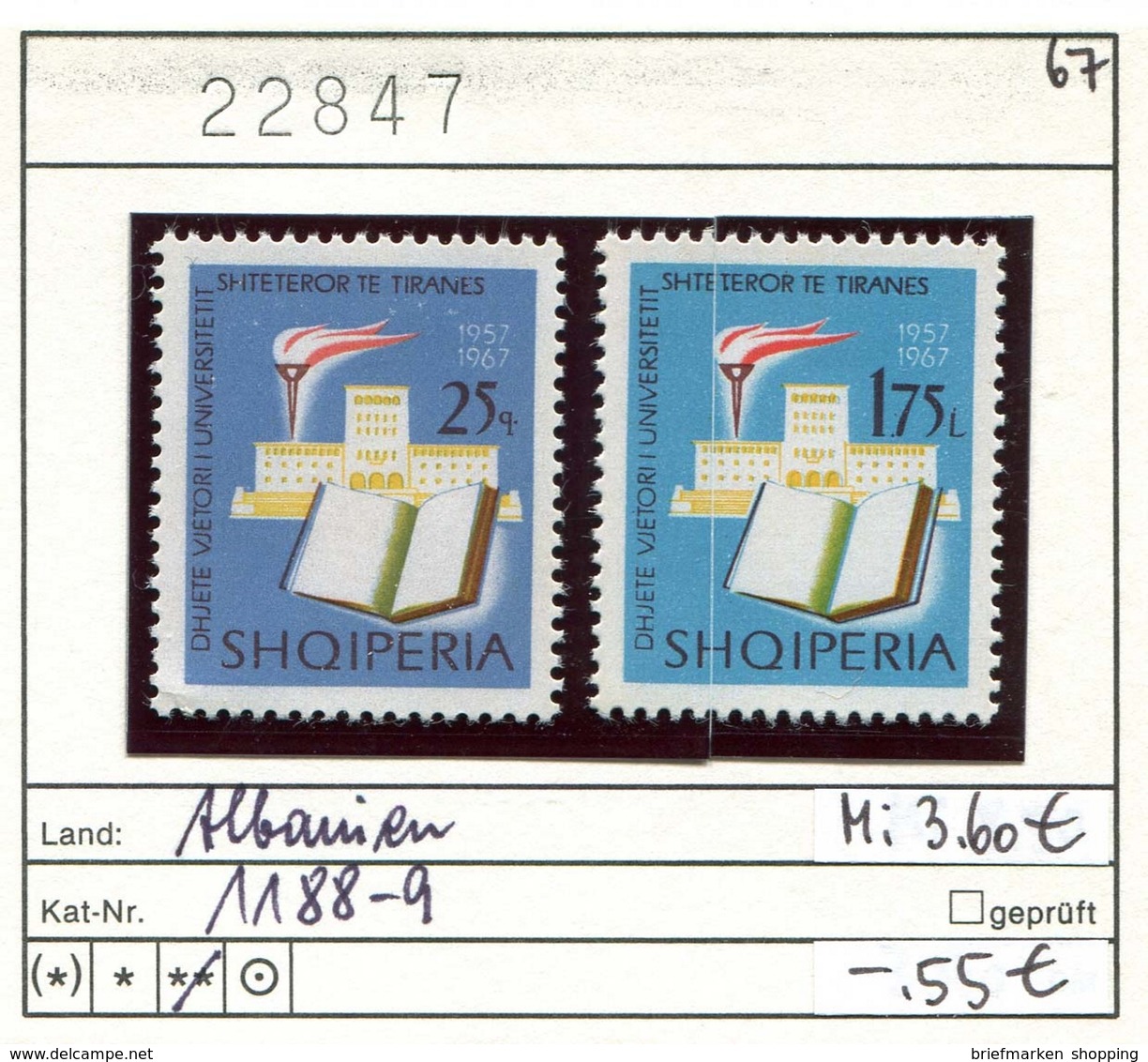 Albanien - Albanie - Albania - Michel 1188-1189 - ** Mnh Neuf Postfris - - Albanien