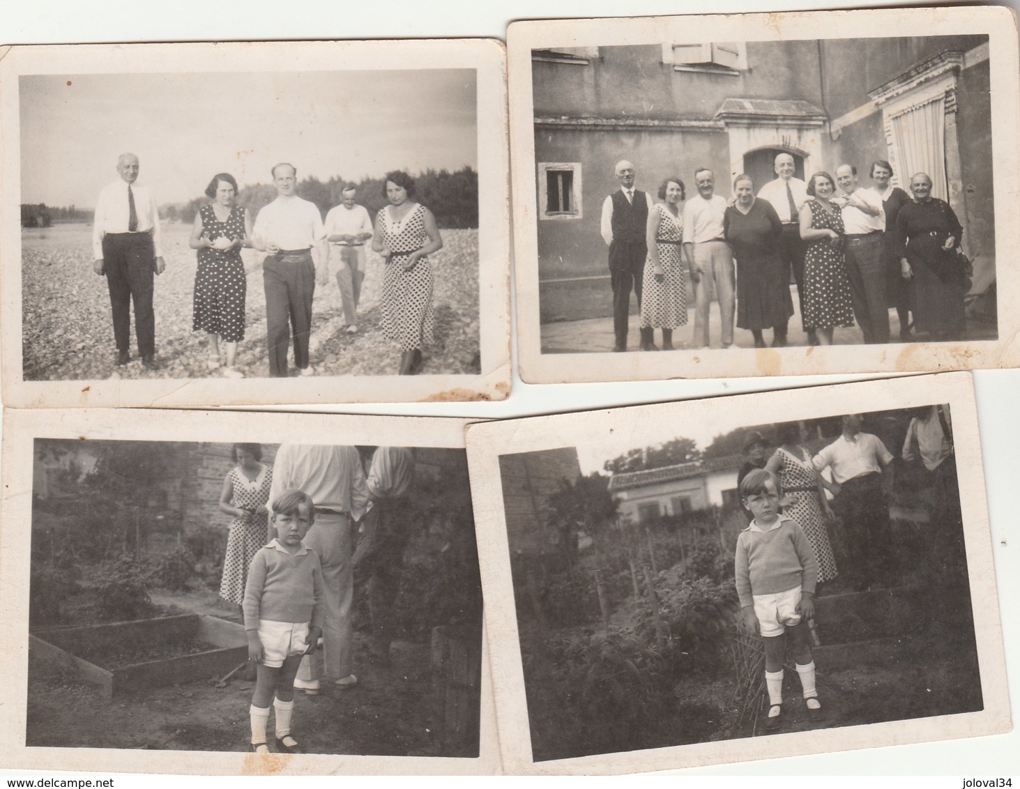 Lot 4 Photos Format 9 X 6,5 Cm - 1932 - PORTET Sur Garonne Haute Garonne - Animées - 2 Scan - Lieux