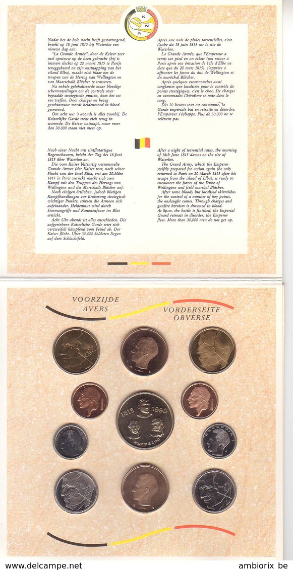 Royaume De Belgique - FDC - Set De Monnaies 1990 - FDEC, BU, BE & Münzkassetten