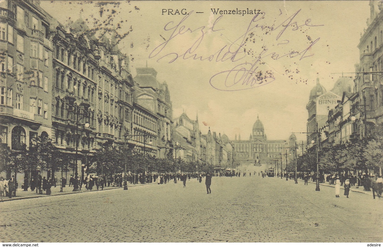 PRAG - Wenzelplatz, Gel.1917? - Tschechische Republik