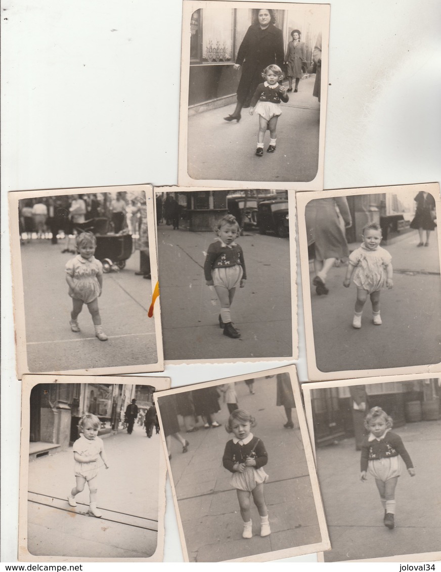 Lot 7 Photos Format 9 X 7 Cm - 1947 - Jeunes Enfants - 2 Scan - Non Classés
