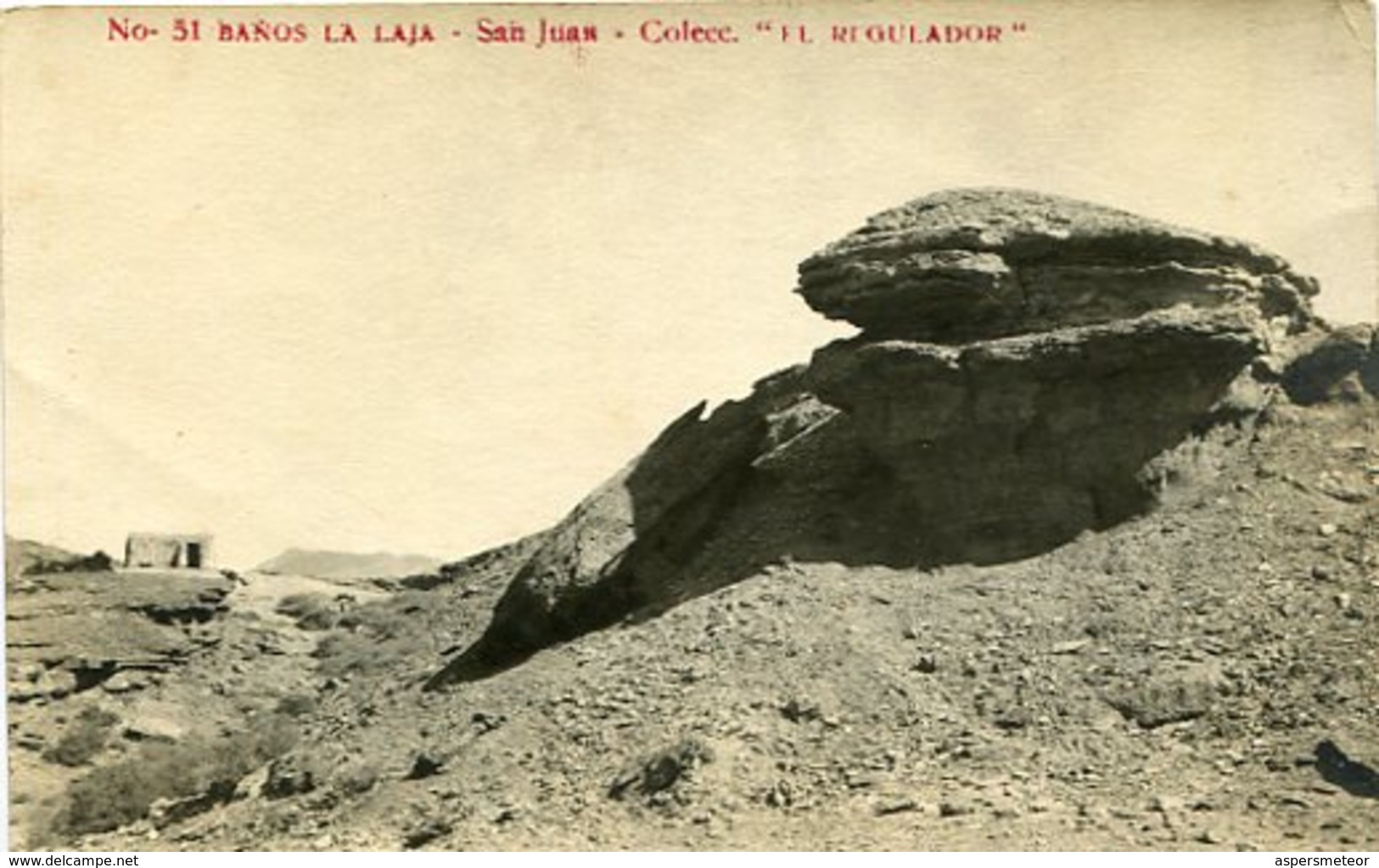 BAÑOS LA LAJA - SAN LUIS. COLECC. "EL REGULADOR". ARGENTINA POSTAL POSTALE  NON CIRCULE - LILHU - Argentina