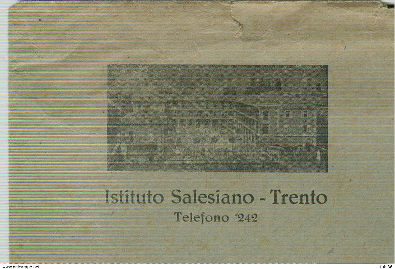 "ISTITUTO SALESIANO - TRENTO",BUSTA CON LOGO,VIAGGIATA 1931,TIMBRO POSTE TRENTO,MEZZANE DI SOTTO(VERONA), - Historical Documents