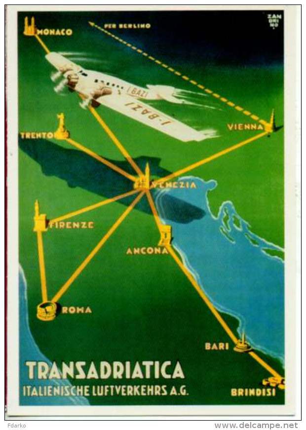 Transadriatica Società Anonima Di Navigazione Aerea - Venezia - 1919-1938: Fra Le Due Guerre