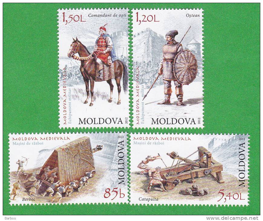 2012. History Of Medieval Moldova, Arms, 4v.MNH - Moldova