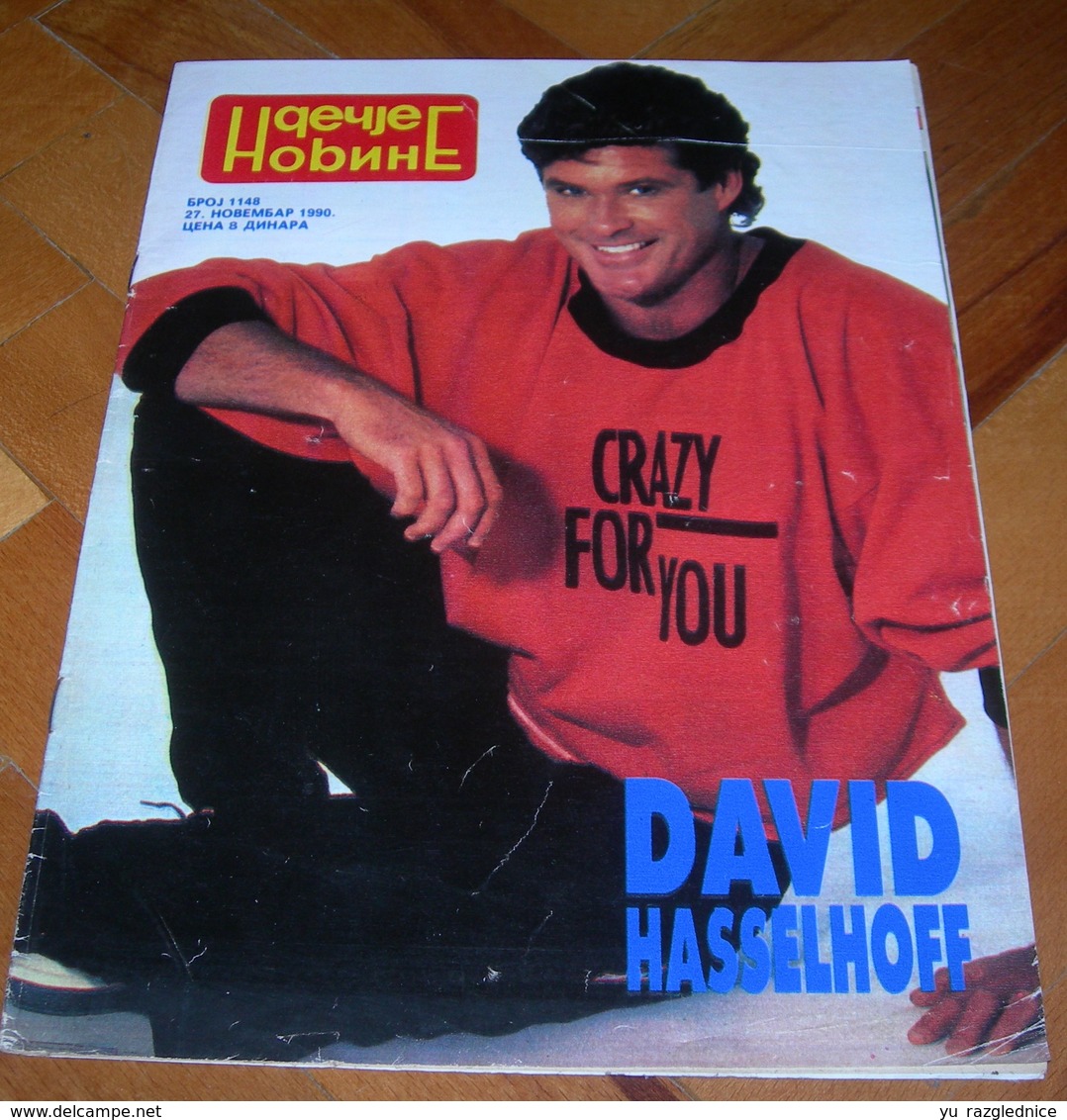 David Hasselhoff - DECJE NOVINE Yugoslavian November 1990 VERY RARE - Magazines