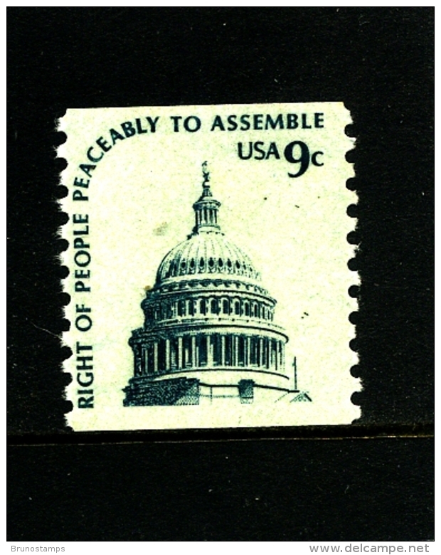 UNITED STATES/USA - 1975  9c.  RIGHT OF PEOPLE PEACEABLY COIL PERF. 10 VERT  MINT NH - Nuovi