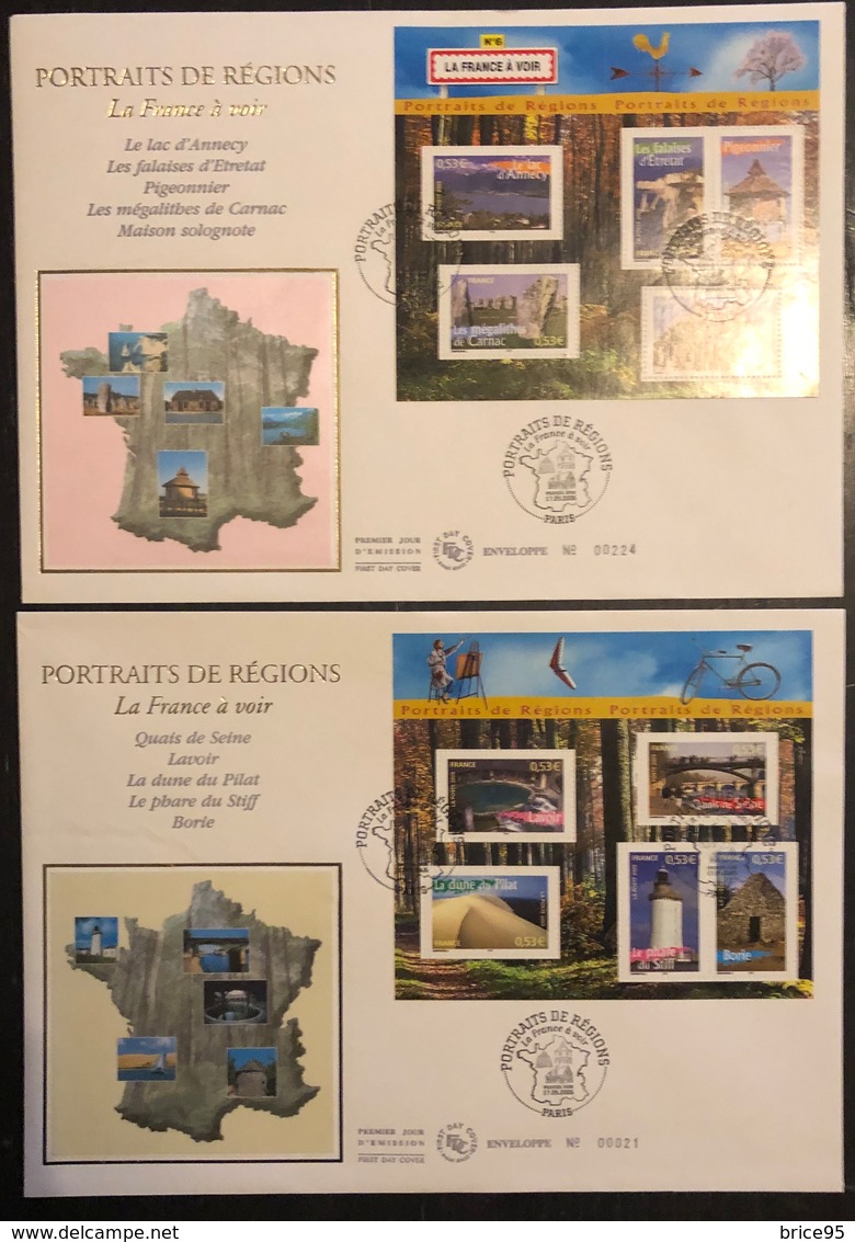 France FDC - Premier Jour - YT Bloc Nº 89 - Grand Format - Portrait De Région La France à Vivre - 2005 - 2000-2009