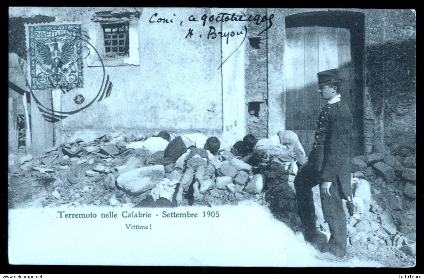 TERREMOTO DELLE CALABRIE DEL 1905 - VITTIME - CADAVERI - VIAGGIATA - Catastrofi