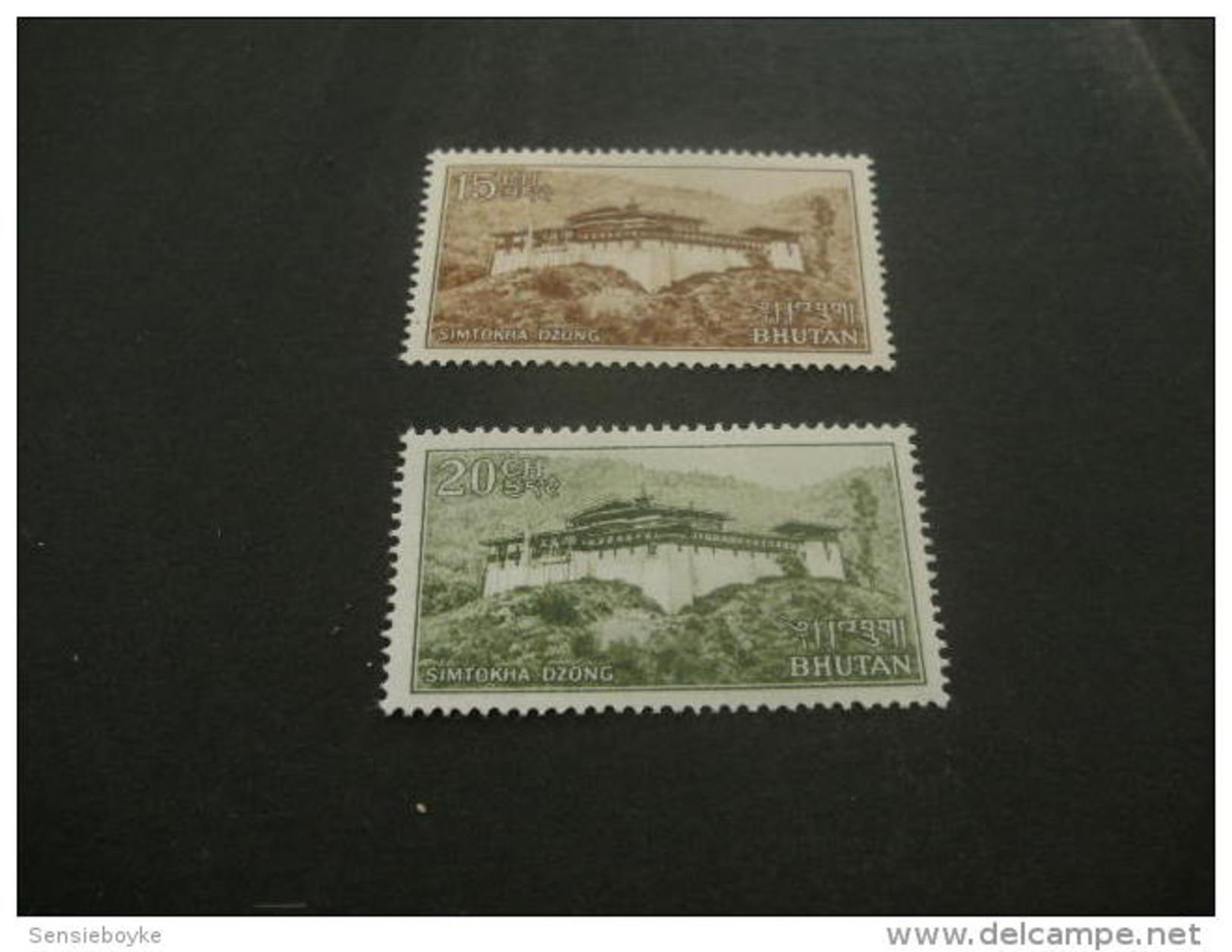 F3519 - Set MNh 1966 BHUTAN, BUILDING: SIMTOKHA DZONG - Bhutan