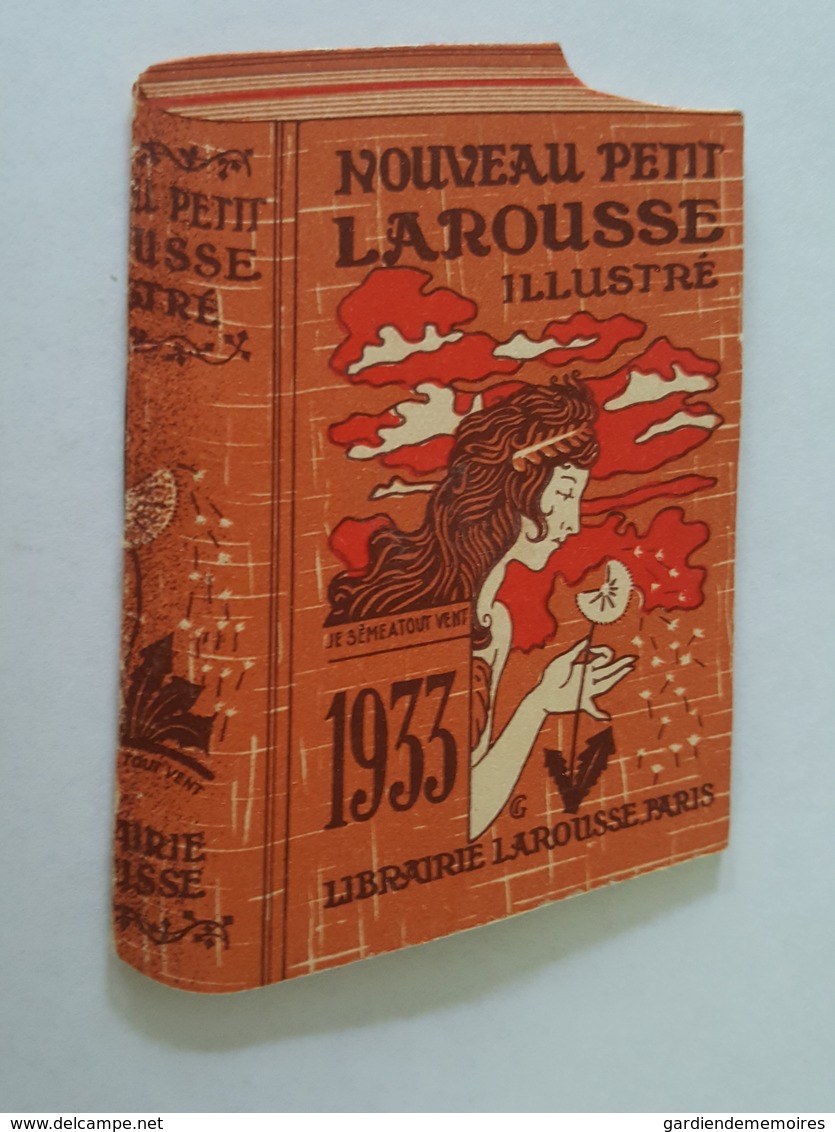 1933 Petit Calendrier En Trompe L'Oeil - Nouveau Petit Larousse Illustré, Dictionnaire - Bel état - Petit Format : 1921-40