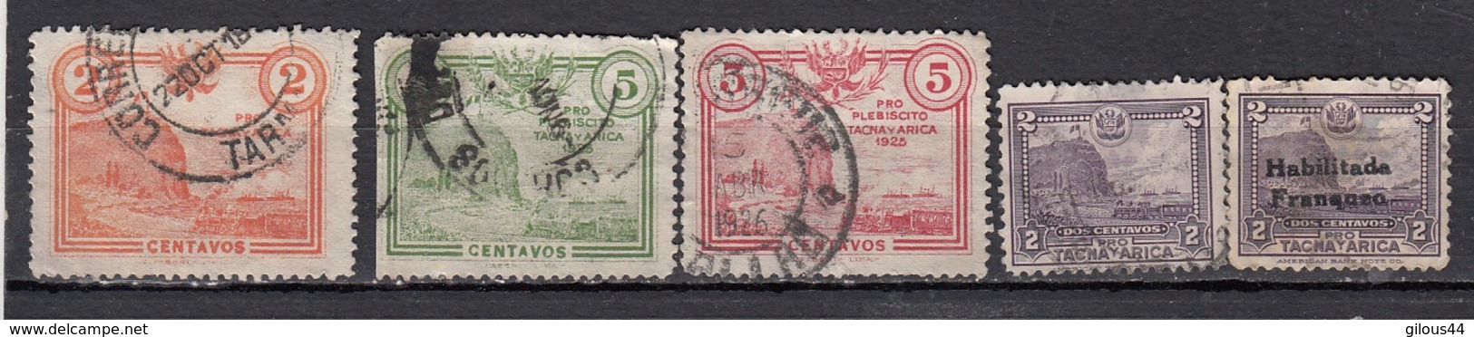 Peru 1925-28 Comité Du Plébiscite  5 Valeurs - Pérou