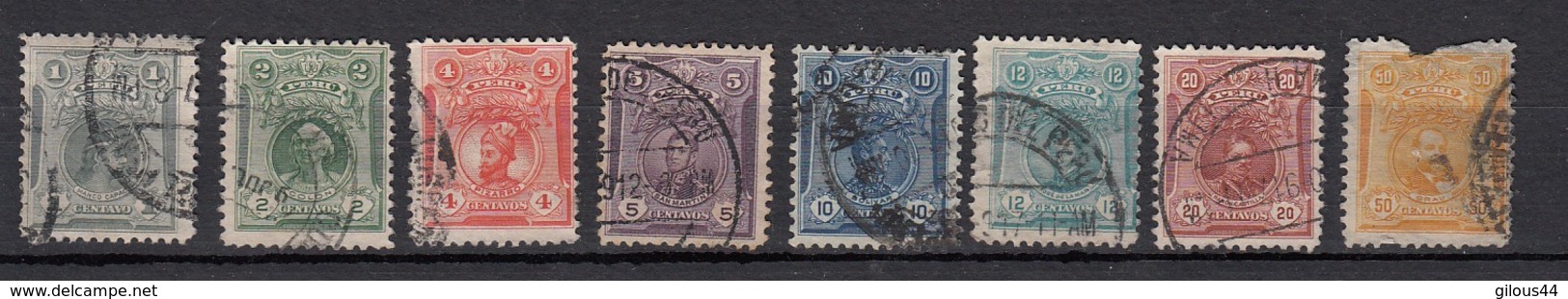 Peru Sèrie 1909  8 Valeurs - Pérou