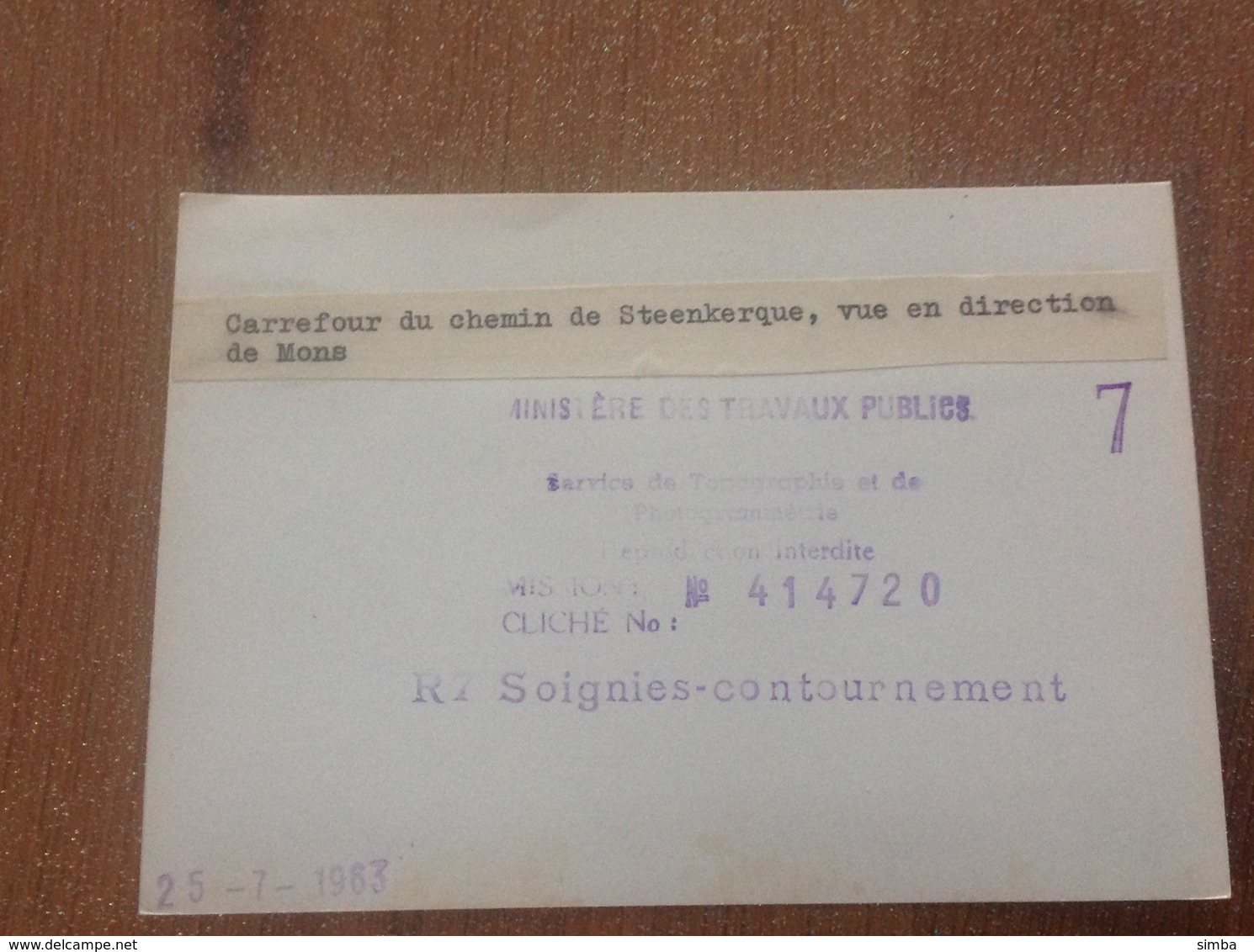Soignies Carrefour Du Chemin De Steenkerque Vue De 1963 - Soignies