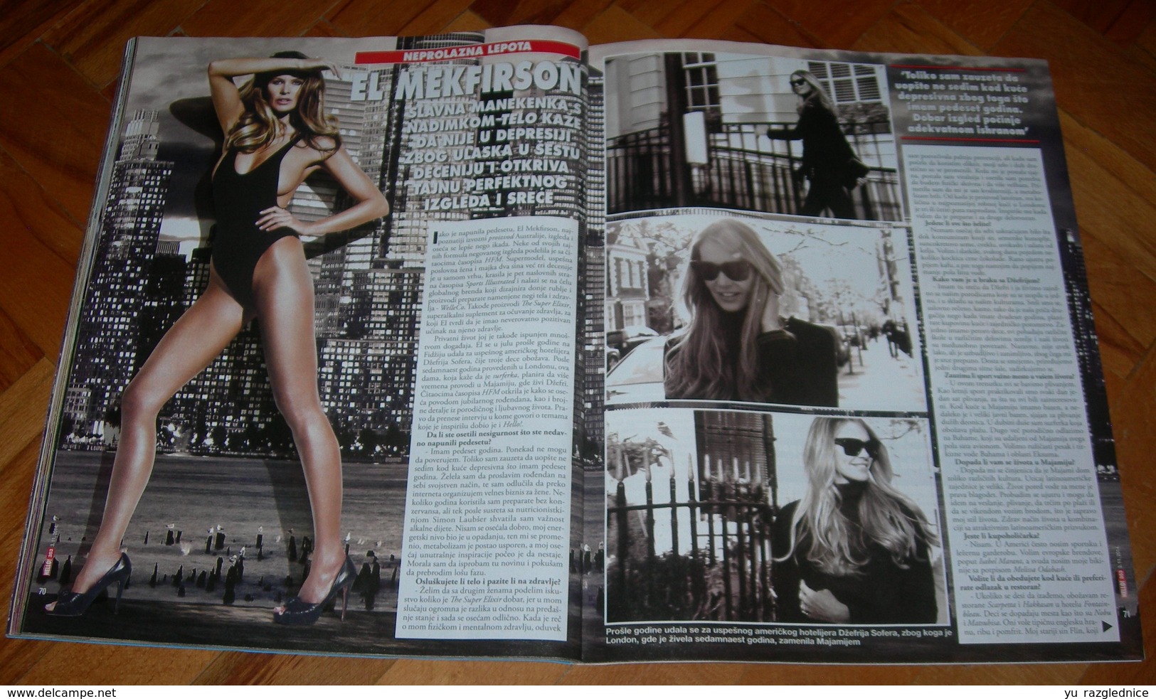 Elle Macpherson - HELLO Serbian November 2014 VERY RARE - Magazines