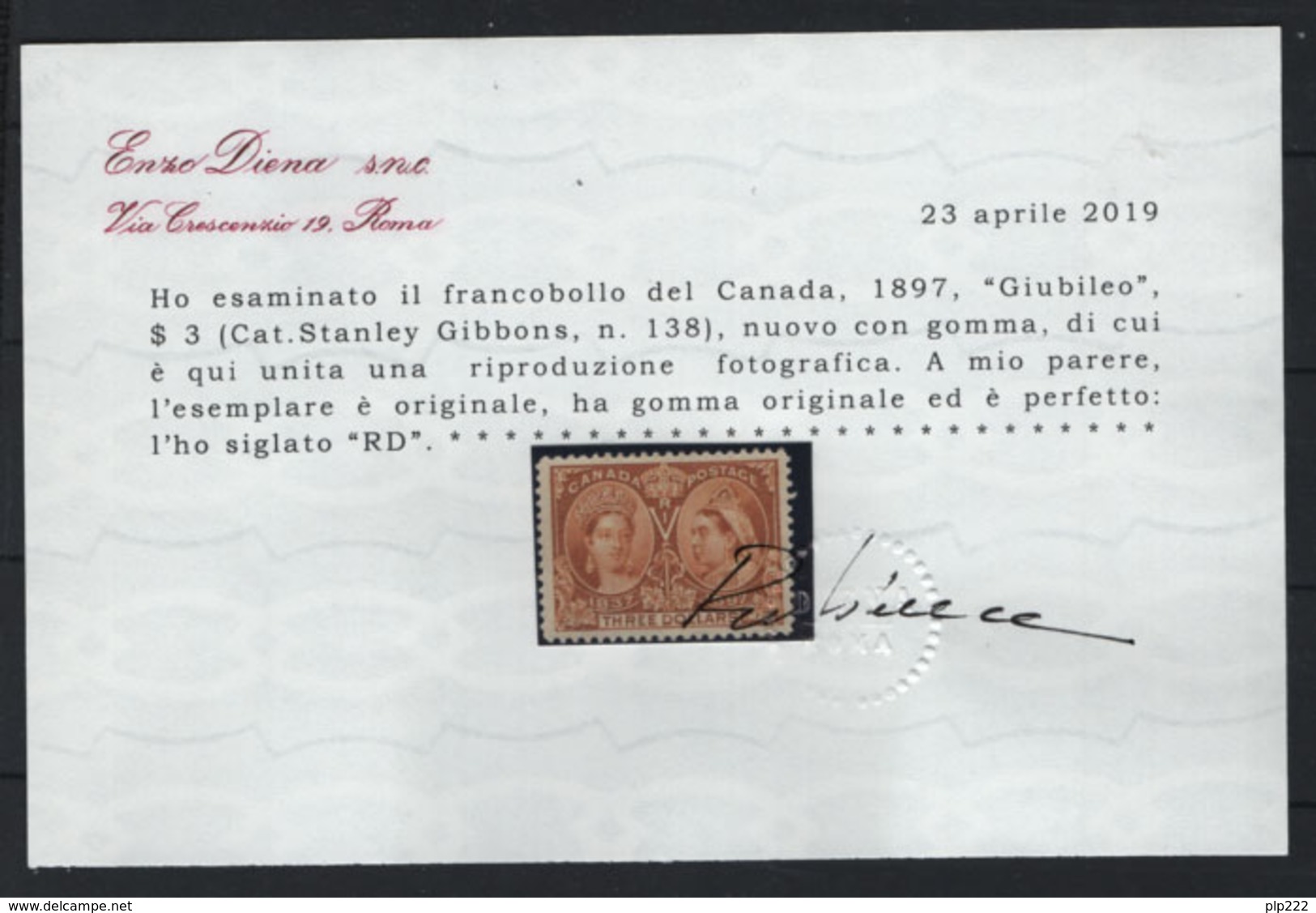Canada 1897 Y.T.51 MH/* VF/F - Cert R.Diena - Ungebraucht
