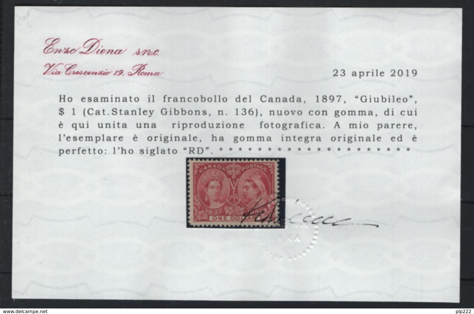 Canada 1897 Y.T.49 MNH/** VF/F - Cert R.Diena - Nuovi