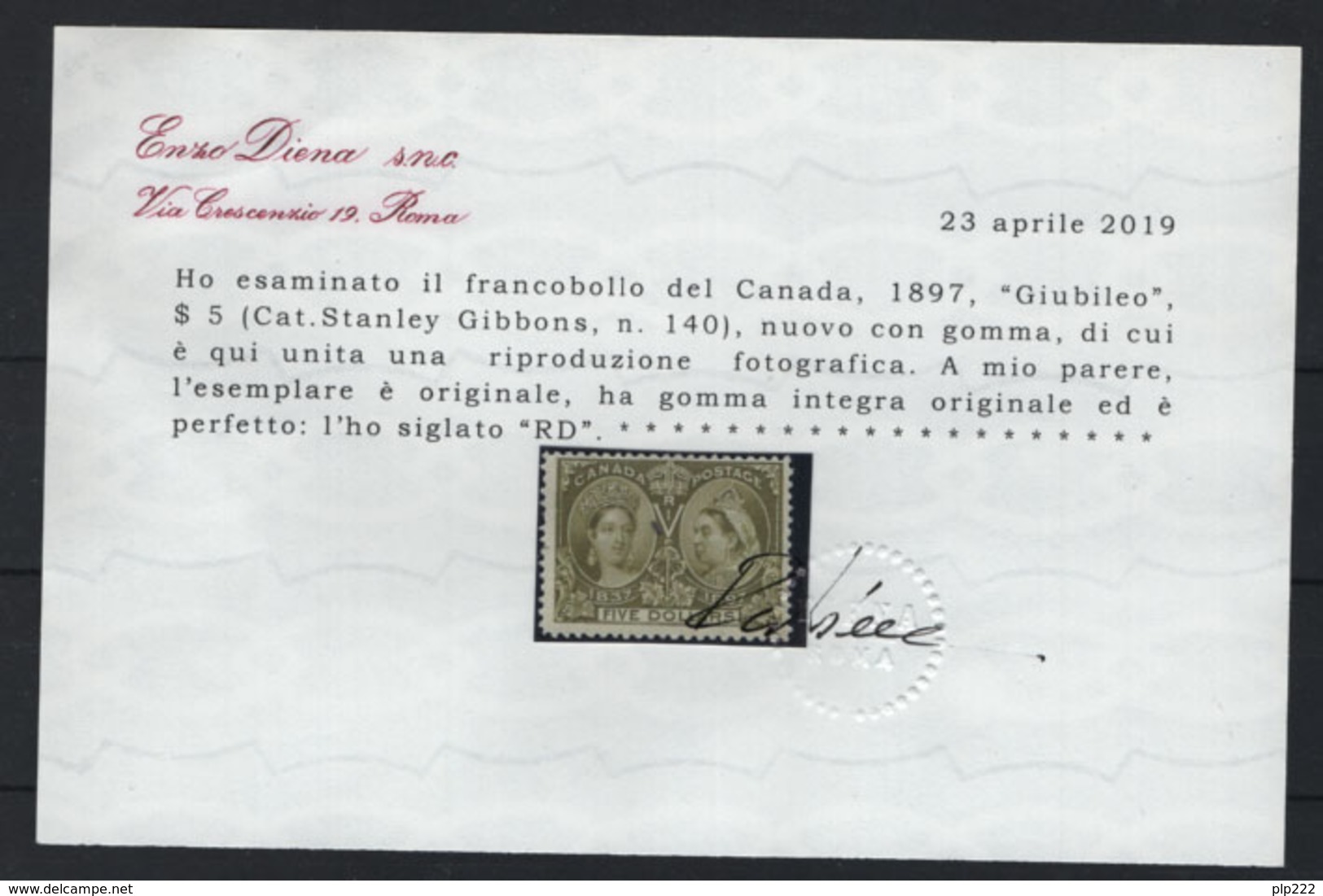 Canada 1897 Y.T.53 MNH/** VF/F - Cert R.Diena - Nuovi