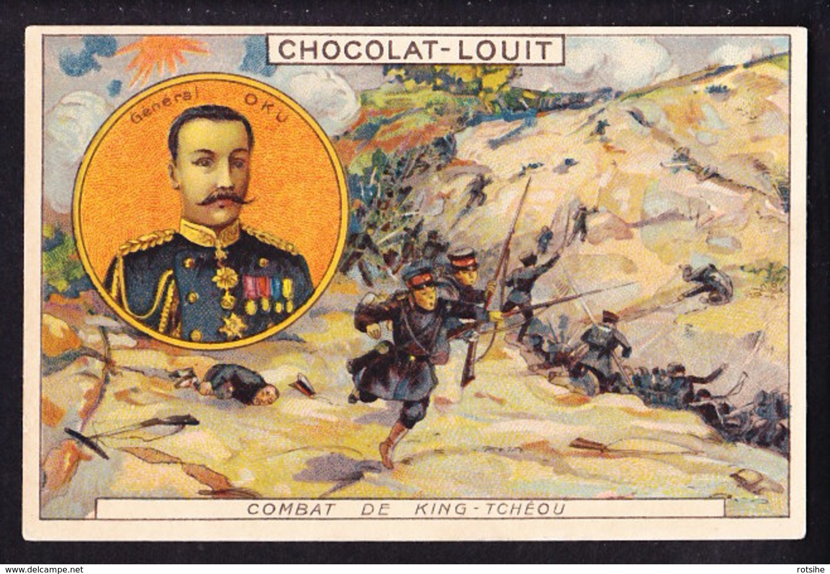 CHROMO Chocolat LOUIT Frères  Guerre Russo Japonaise  General Oku King Tcheou Japan Russia - Louit