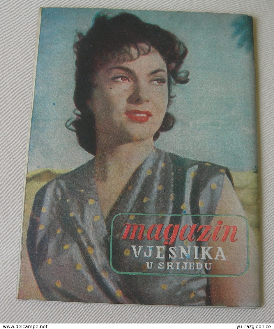 Gina Lollobrigida VJESNIK U SRIJEDU Yugoslavian May 1954 EXTREMELY RARE - Magazines