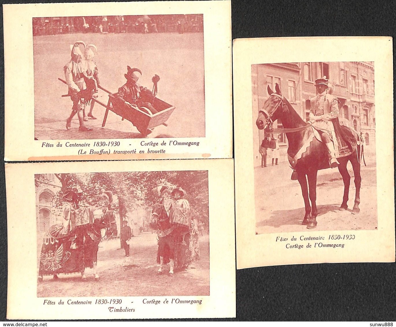 Bruxelles - Lot 12 Cartes Fêtes Du Centenaire 1930 (animée, Géants, Ommegang...) - Fêtes, événements