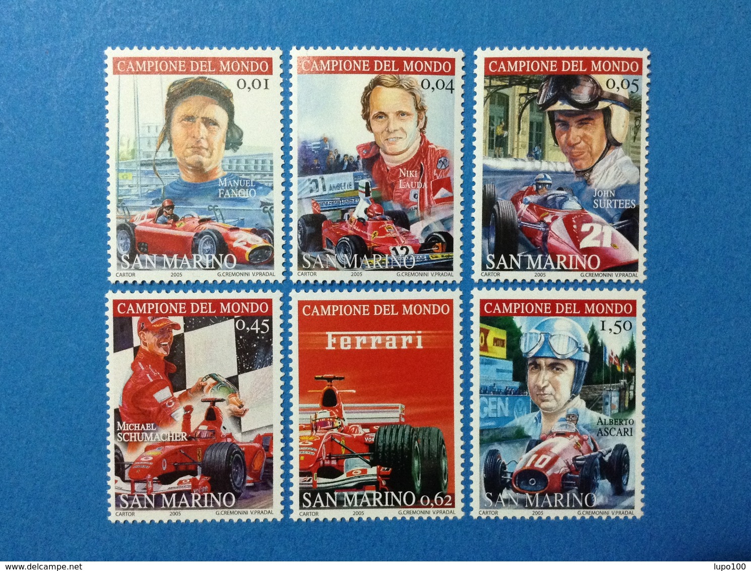 2005 SAN MARINO FRANCOBOLLI NUOVI STAMPS NEW MNH** - FERRARI Campioni Del Mondo - - Nuovi