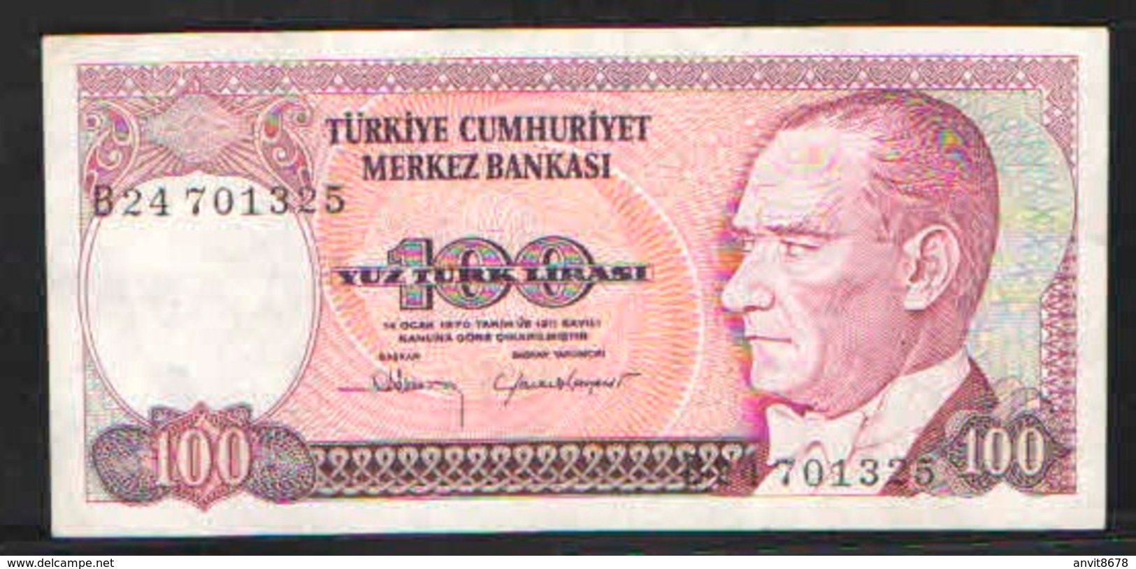 TURKEY 100 1970 {1984} - Turquie