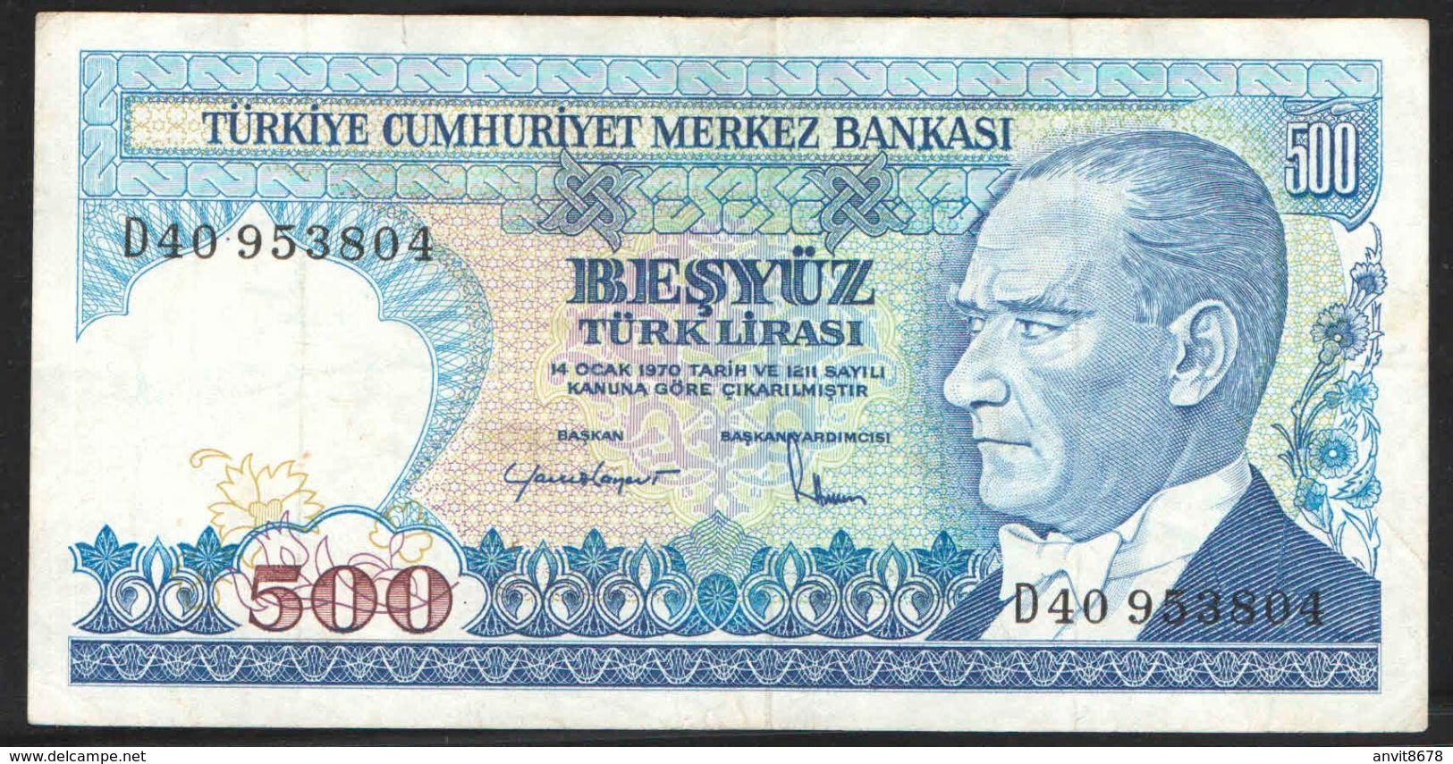 TURKEY 500 1970 {1984} - Turquie