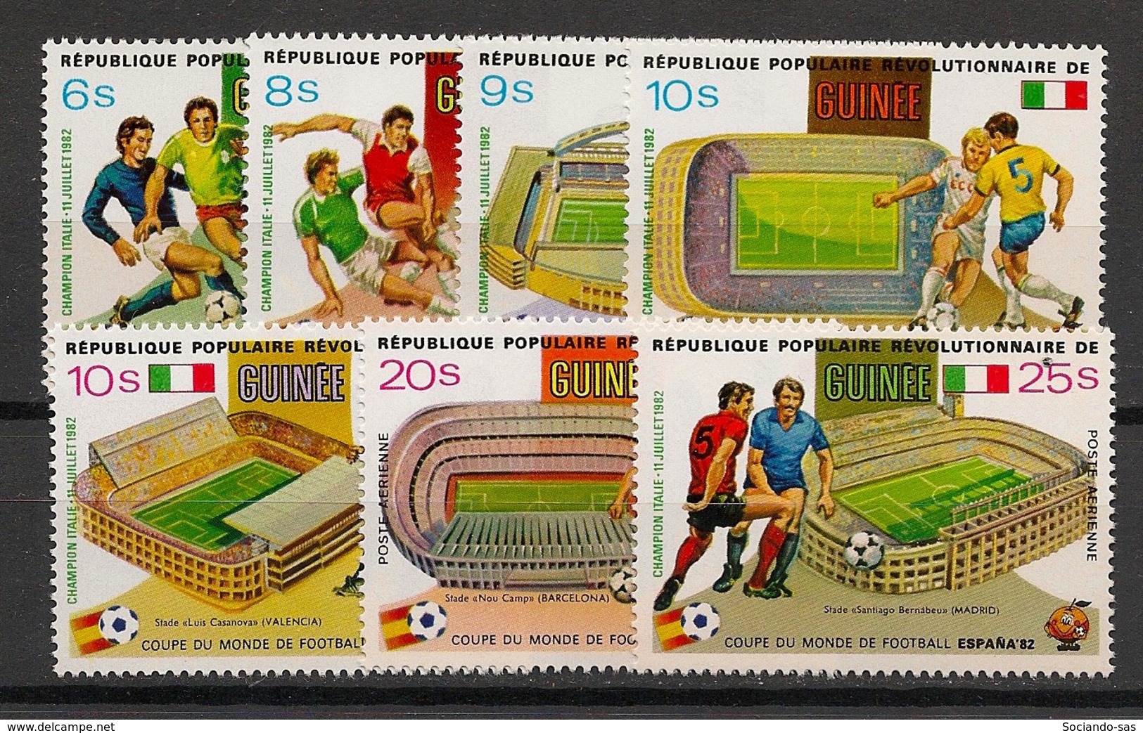 Guinée - 1982 - N°Yv. 696 à 699 + PA 148 à 150 - Football World Cup Espana 82 - Neuf Luxe ** / MNH / Postfrisch - 1982 – Espagne