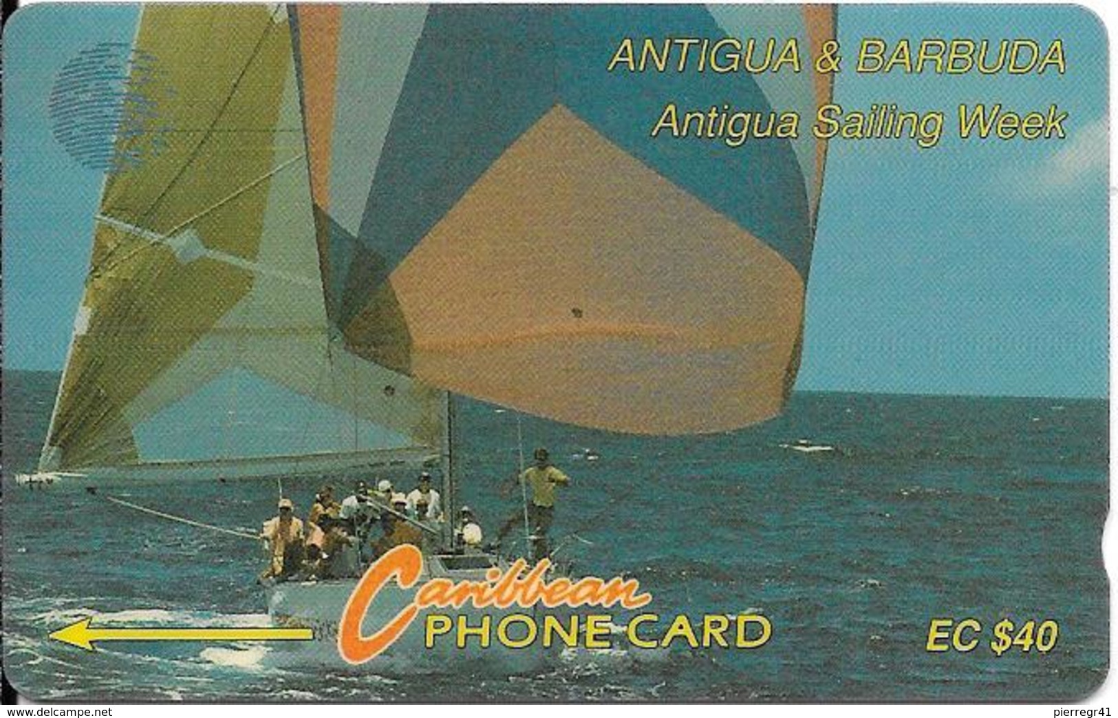 CARTE-ANTIGUA/BARBADE-ANTILLES-ECS-40$-MAGNETIQUE-ANTIGUA SALING WEEK-TBE - Antigua And Barbuda
