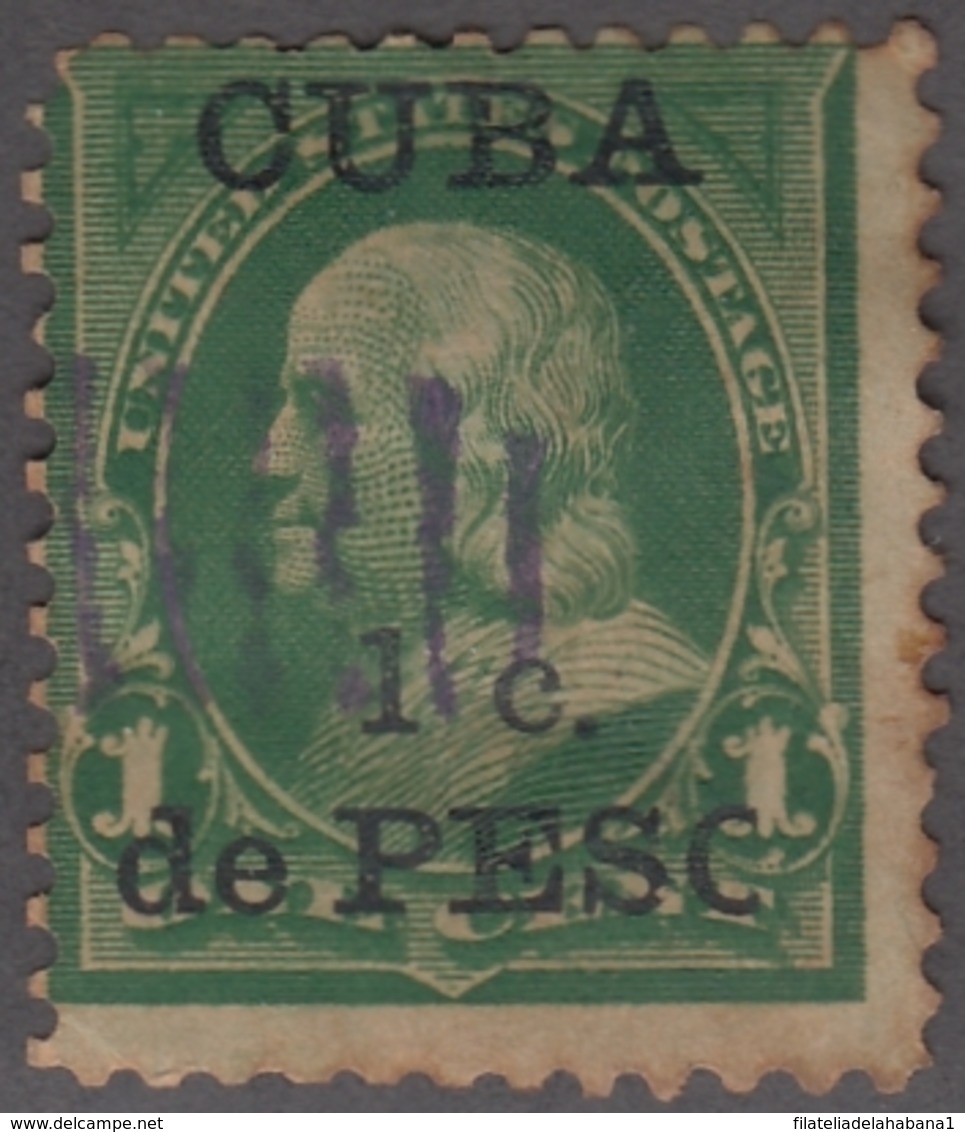 1899-345 CUBA US OCCUPATION 1899. 1c. "O" DE "PESO" PARTIDA. RARE. - Prephilately