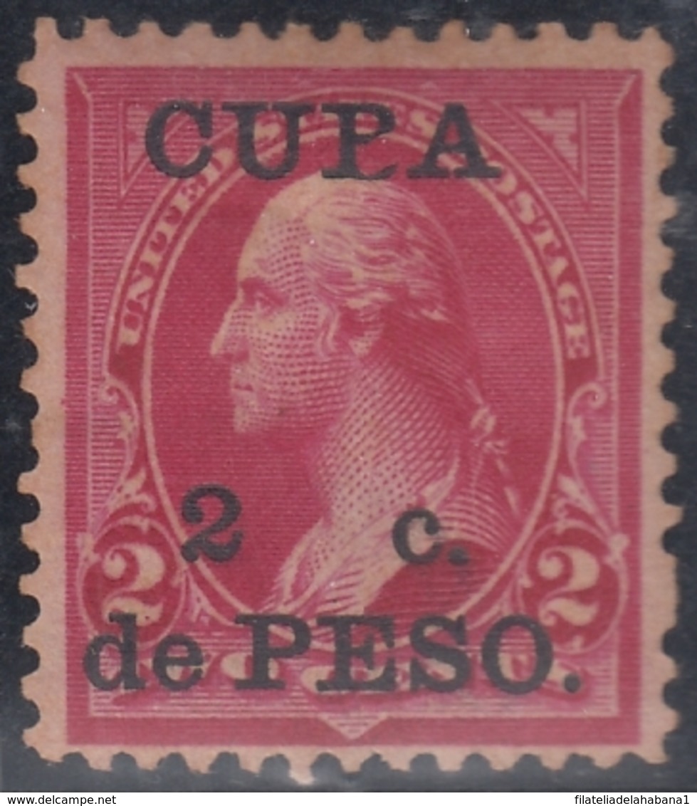 1899-347 CUBA US OCCUPATION 1899. 2c. "CUPA" X "CUBA". RARE, UNUSED NO GUM - Préphilatélie