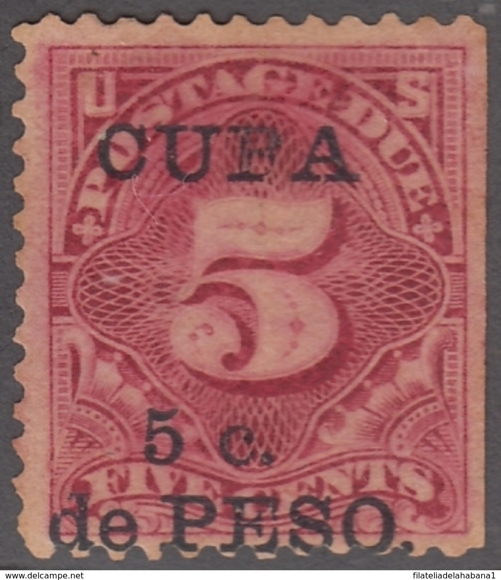 1899-350 CUBA US OCCUPATION 1899. 5c. POSTAGE DUE, "CUPA" X "CUBA". RARE, UNUSED NO GUM. - Prephilately
