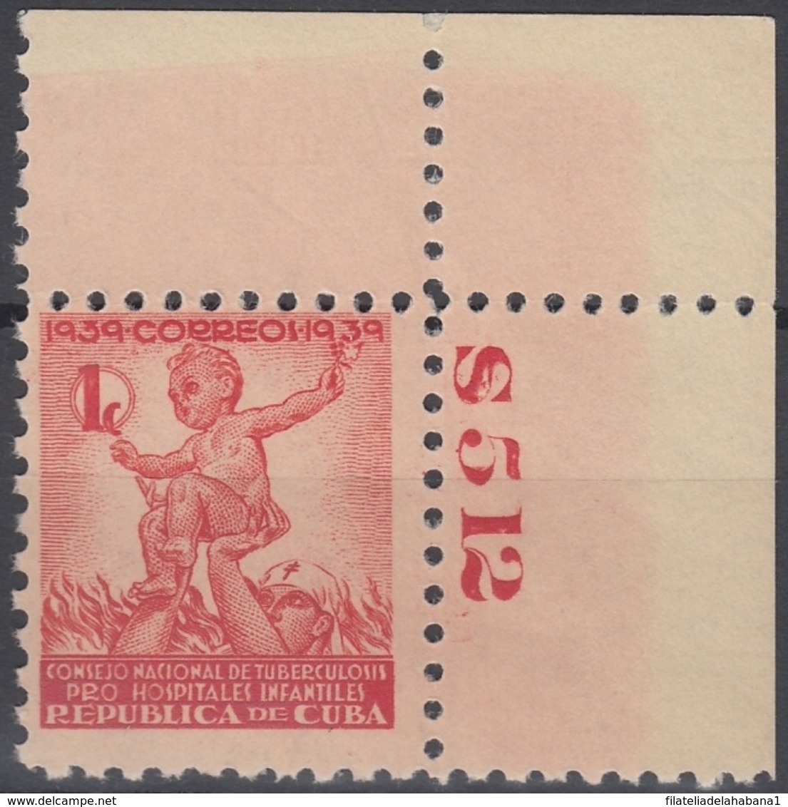 1939-205 CUBA REPUBLICA. 1939. MNH. Ed.2. SEMI POSTAL BENEFICENCIA PRO TUBERCULOSOS. - Prephilately