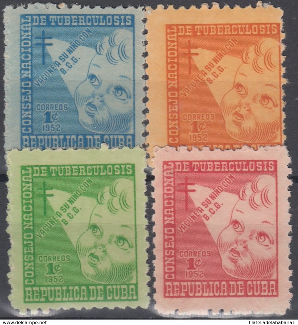 1952-418 CUBA REPUBLICA. 1952. MNH. Ed.17-20. SEMI POSTAL BENEFICENCIA PRO TUBERCULOSOS. - Prephilately