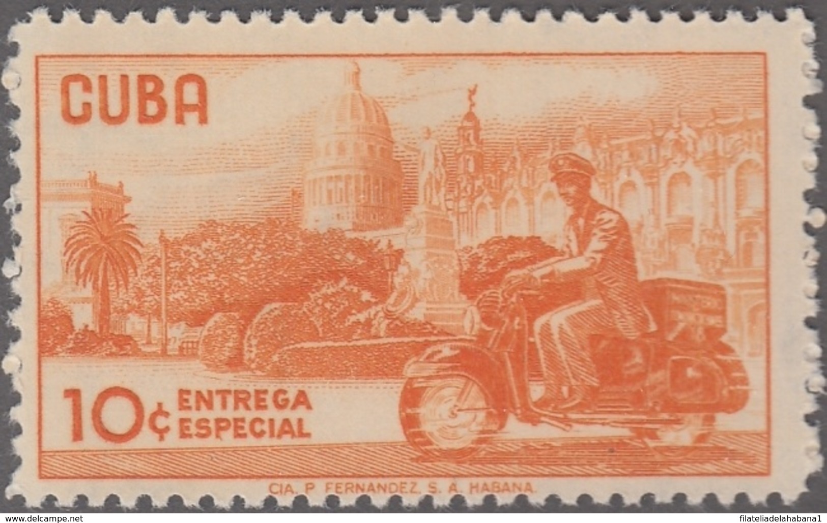 1961.135 CUBA. 1961. MNH. Ed.881. CARTERO EN MOTO. ENTREGA ESPECIAL. SPECIAL DELIVERY. - Prefilatelia