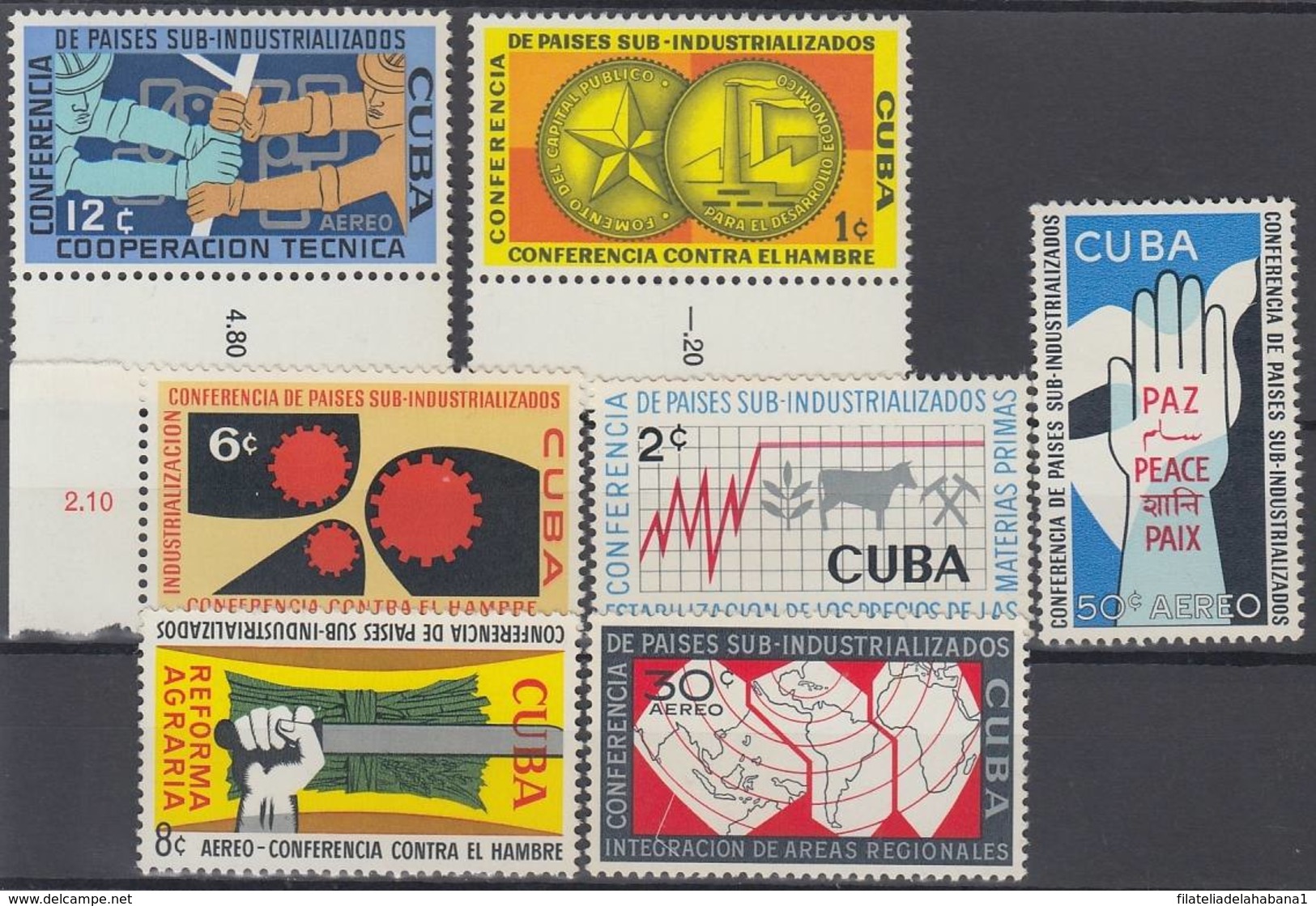 1961.131 CUBA. 1961. MNH. Ed.853-60. CONFERENCIA PAISES SUB- INDUSTRIALIZADOS. - Prephilately