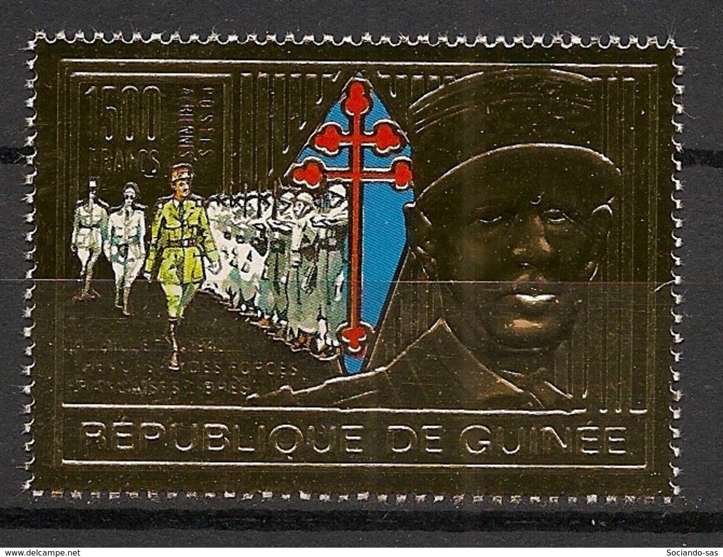 Guinée - 1991 - Poste Aérienne PA N°Yv. 250 - De Gaulle OR / GOLD - Neuf Luxe ** / MNH / Postfrisch - De Gaulle (General)