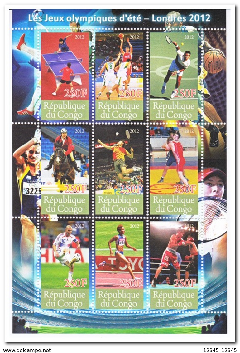 Congo 2012, Postfris MNH, Sport, Olympic Games - Ongebruikt